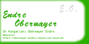 endre obermayer business card